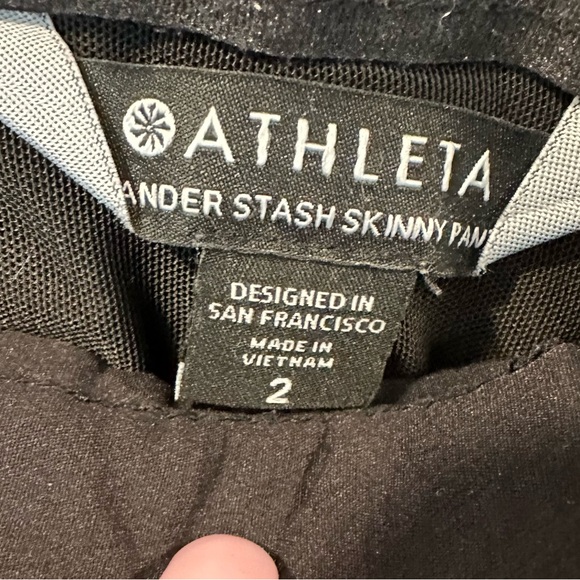 Athleta Wander Stash Skinny Pants Mid Rise Womens 2 Black | N275 - Picture 5 of 9